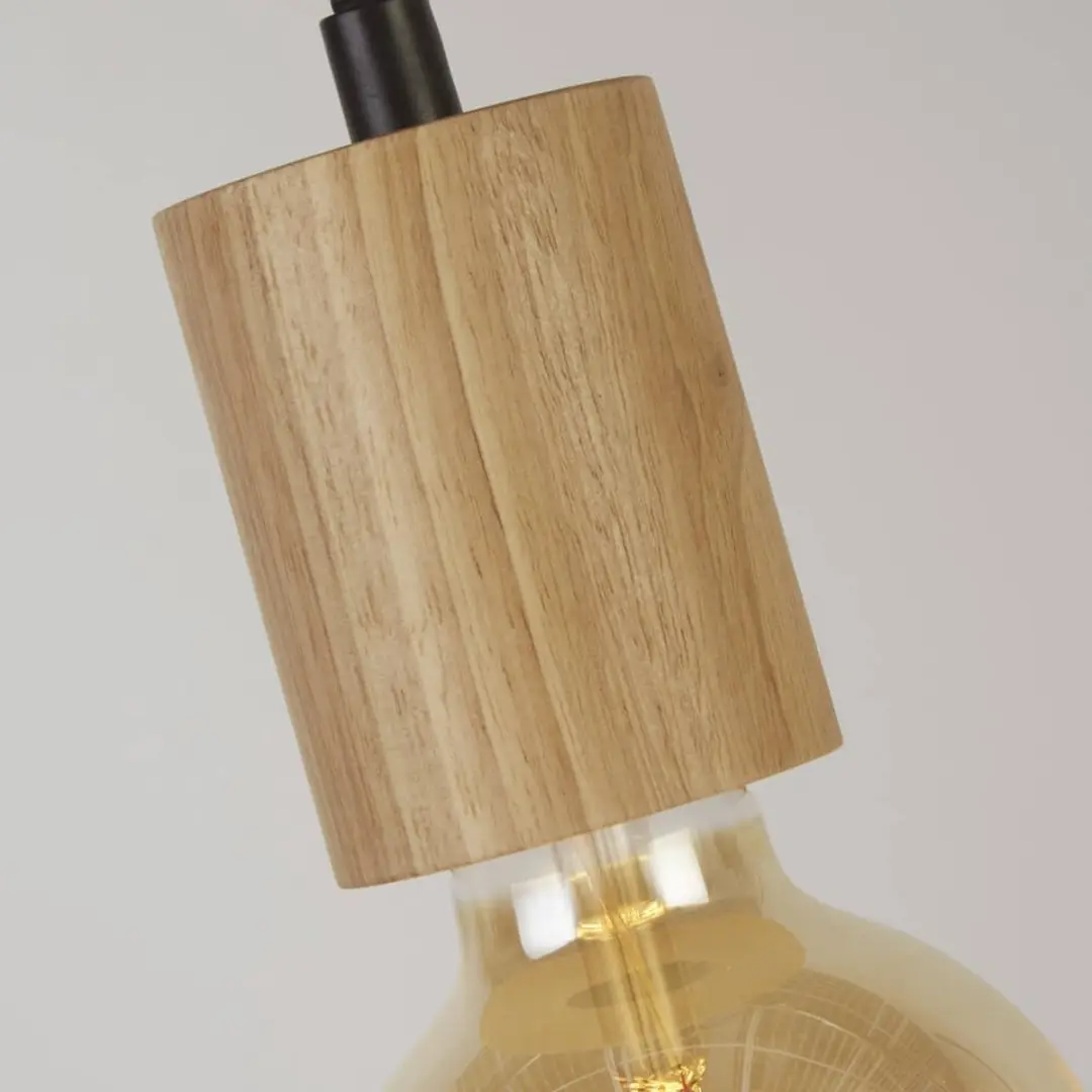Searchlight Spinny Pendel Hanglamp - Hout/Zwart
