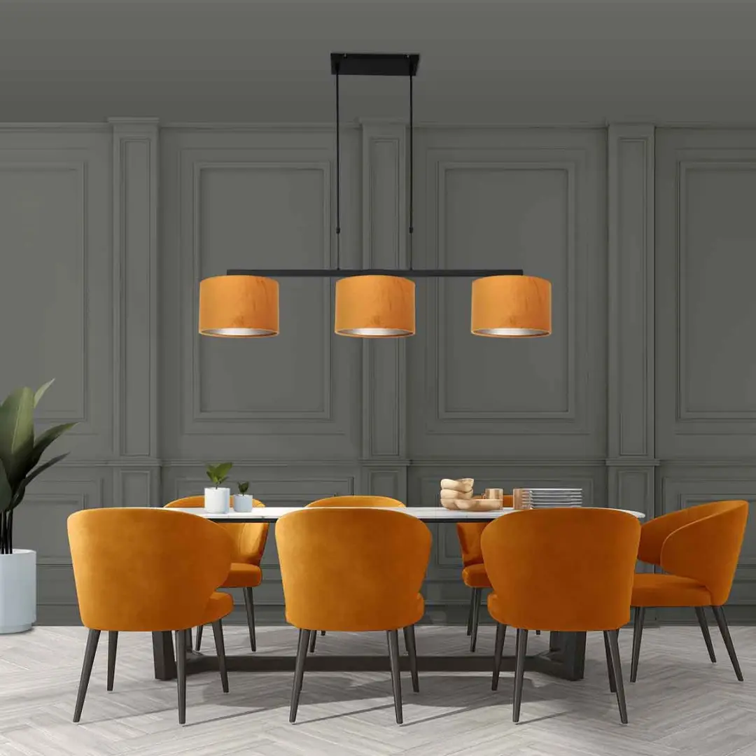 Steinhauer Stang Familie 3-lichts Hanglamp - Goud/Zwart
