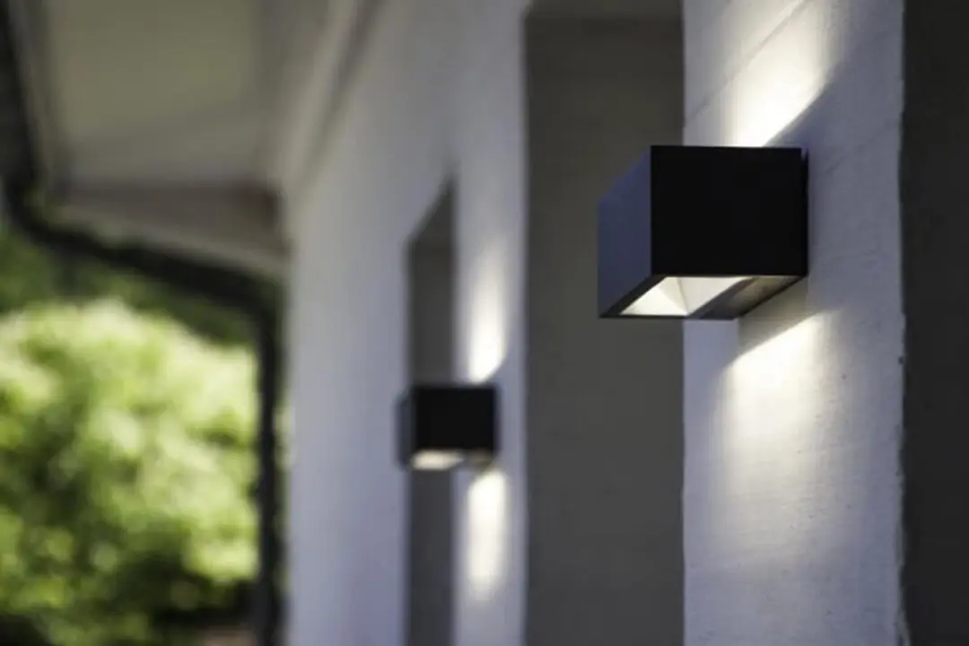 Lutec Gemini Wandlamp Buiten LED 4000K - Donkergrijs
