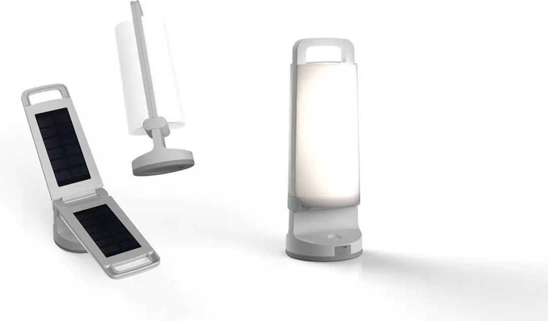 LUTEC Dragonfly Draagbare Solar LED Tafellamp - Zilvergrijs