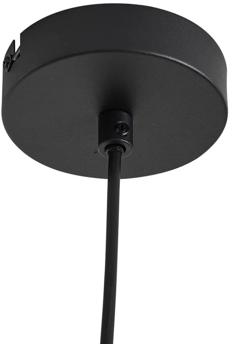 Lindby Hanglamp Bamboe Textiel Metaal 1 Licht - 50cm - E27