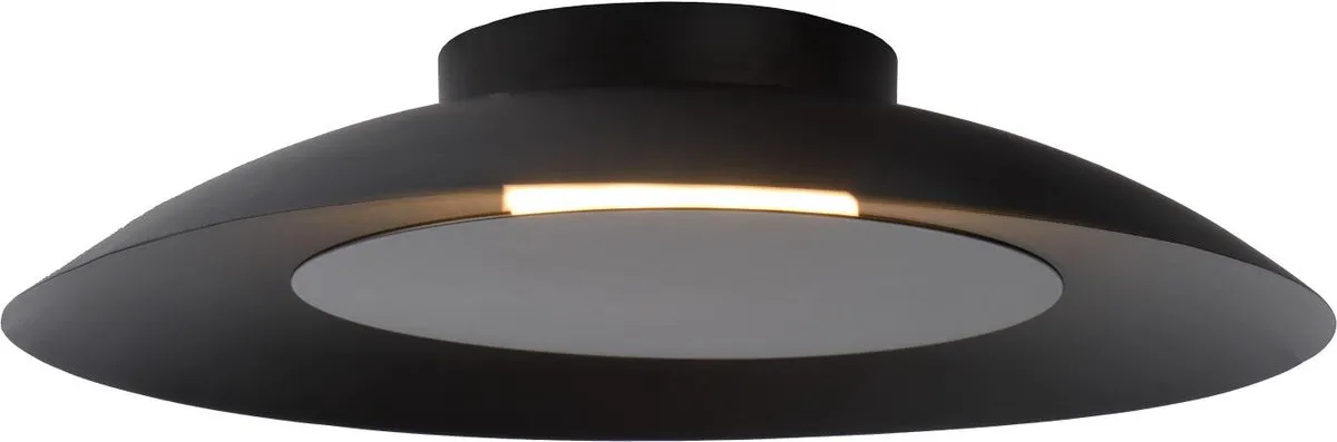 Lucide FOSKAL Plafondlamp - Ø34,5cm LED 12W 2700K Zwart