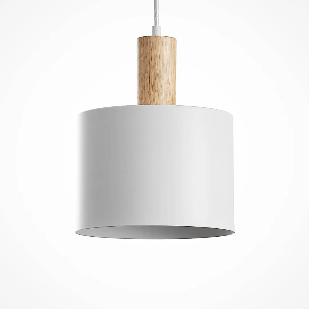 Lindby Hanglamp 3-lichts Staal Hout - E27 Wit