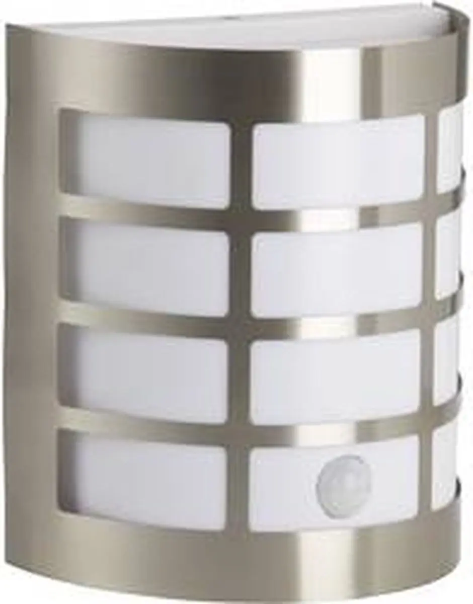 Brilliant Rune Halogeen E27 Buitenlamp met Bewegingsmelder 60W - RVS