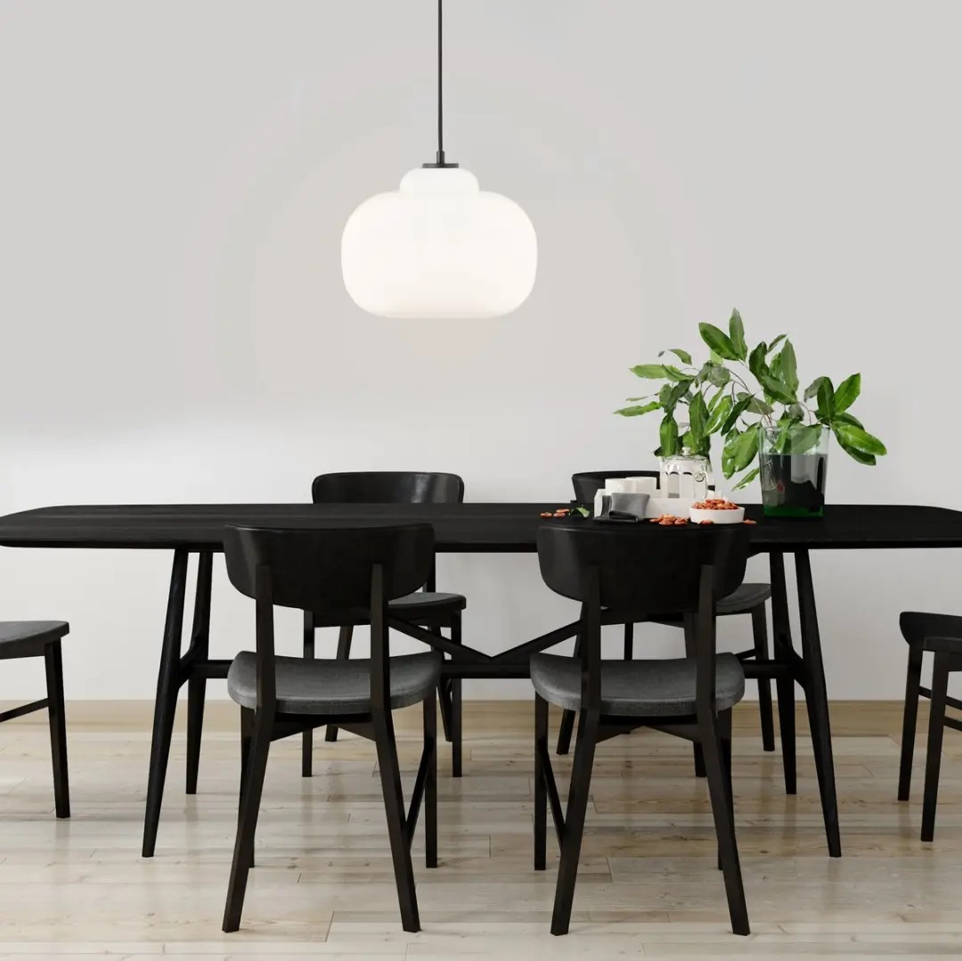 Brilliant Blop Hanglamp 30cm - Wit Glas/Metalen - E27 60W