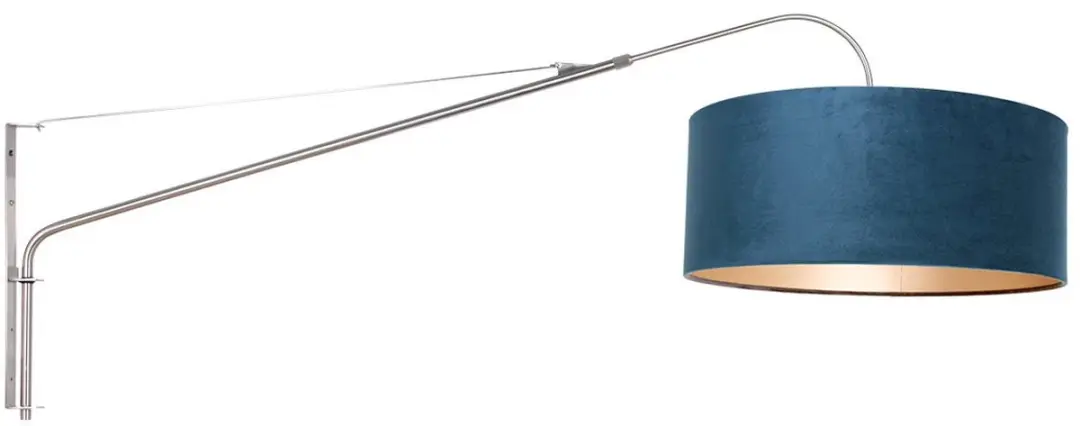 Steinhauer Wandlamp Elegant Classy 8243ST - Blauw/Zilver - 40cm