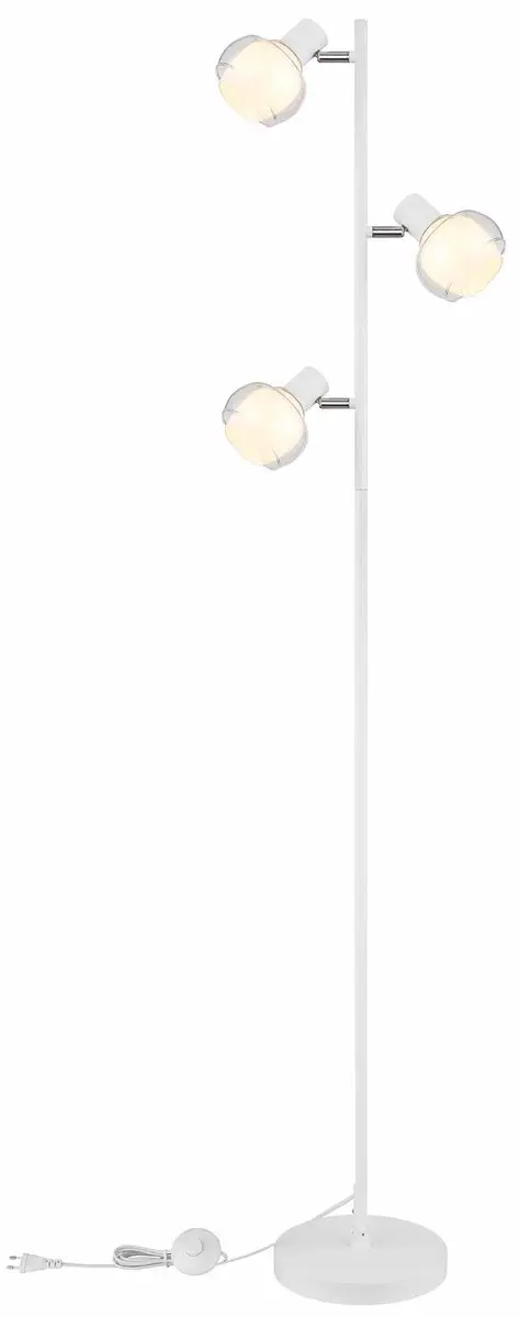 Globo Tokki Vloerlamp - 3 Lichtpunten - Wit