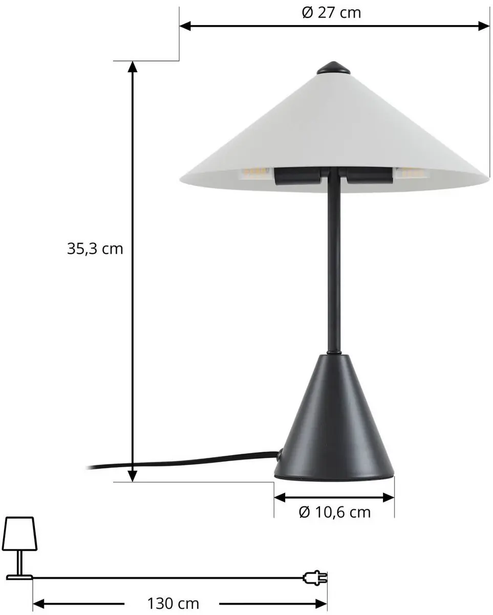 Lindby Tafellamp 2-licht Metaal