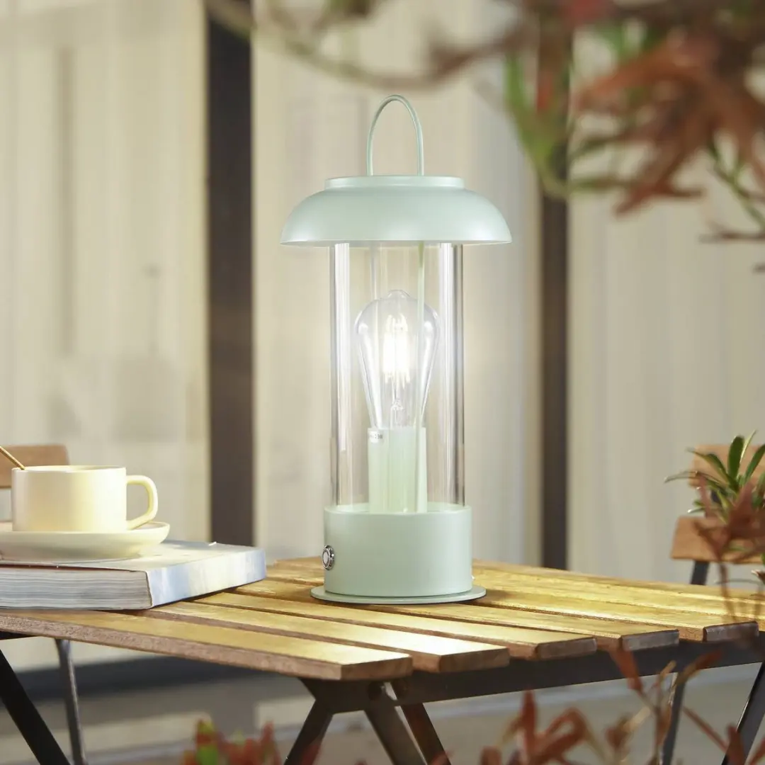 Lindby Terraslamp Groen 1 Licht - E27 - Ø17cm