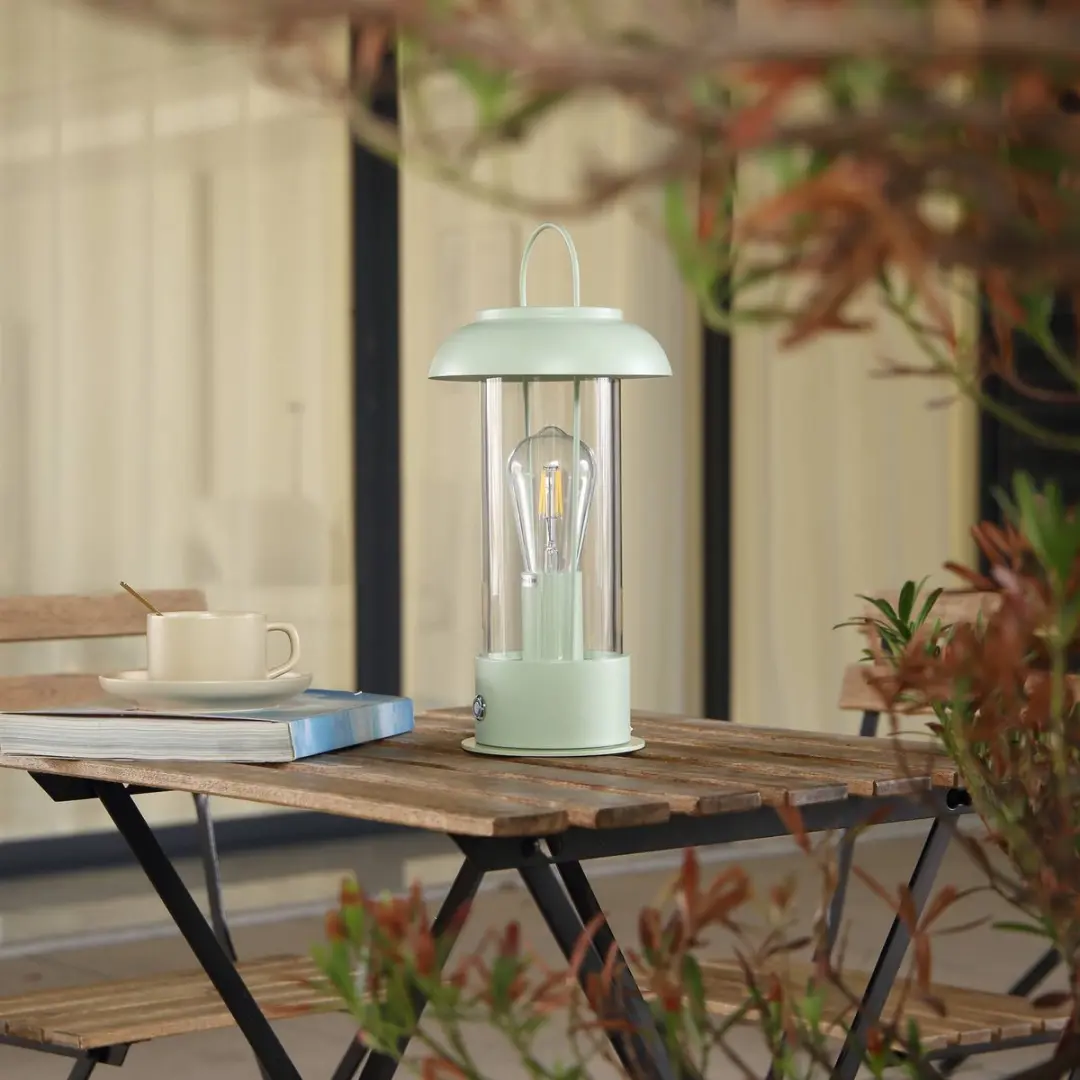 Lindby Terraslamp Groen 1 Licht - E27 - Ø17cm