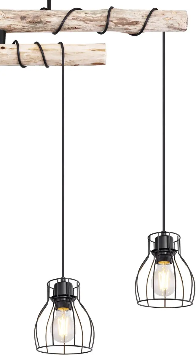 Globo Mina Plafondlamp - 4 Lichtpunten Zwart
