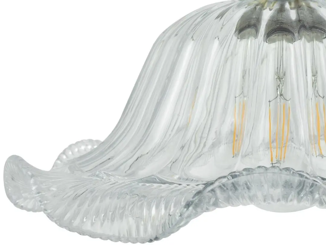 Lindby Hanglamp 1 Licht - Glas/Aluminium - Ø25cm - E27 - Transparant/Messing/Zwart