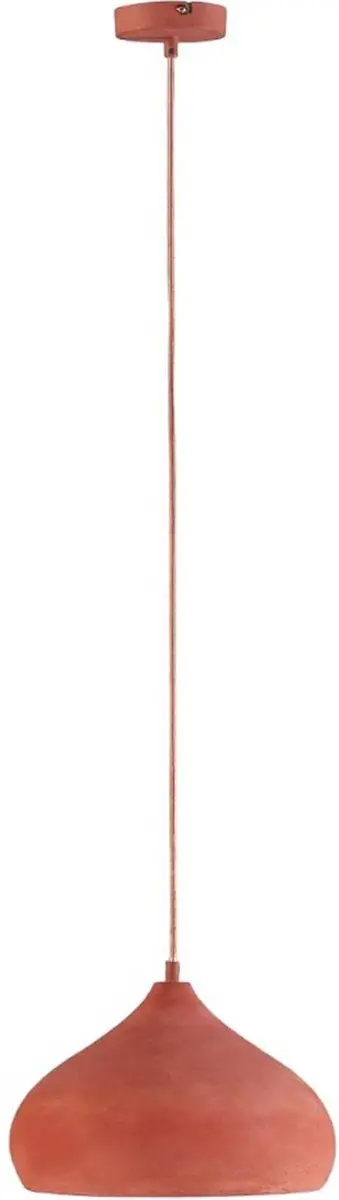 Lindby Hanglamp Beton Metaal 17cm - E27 - Terracotta