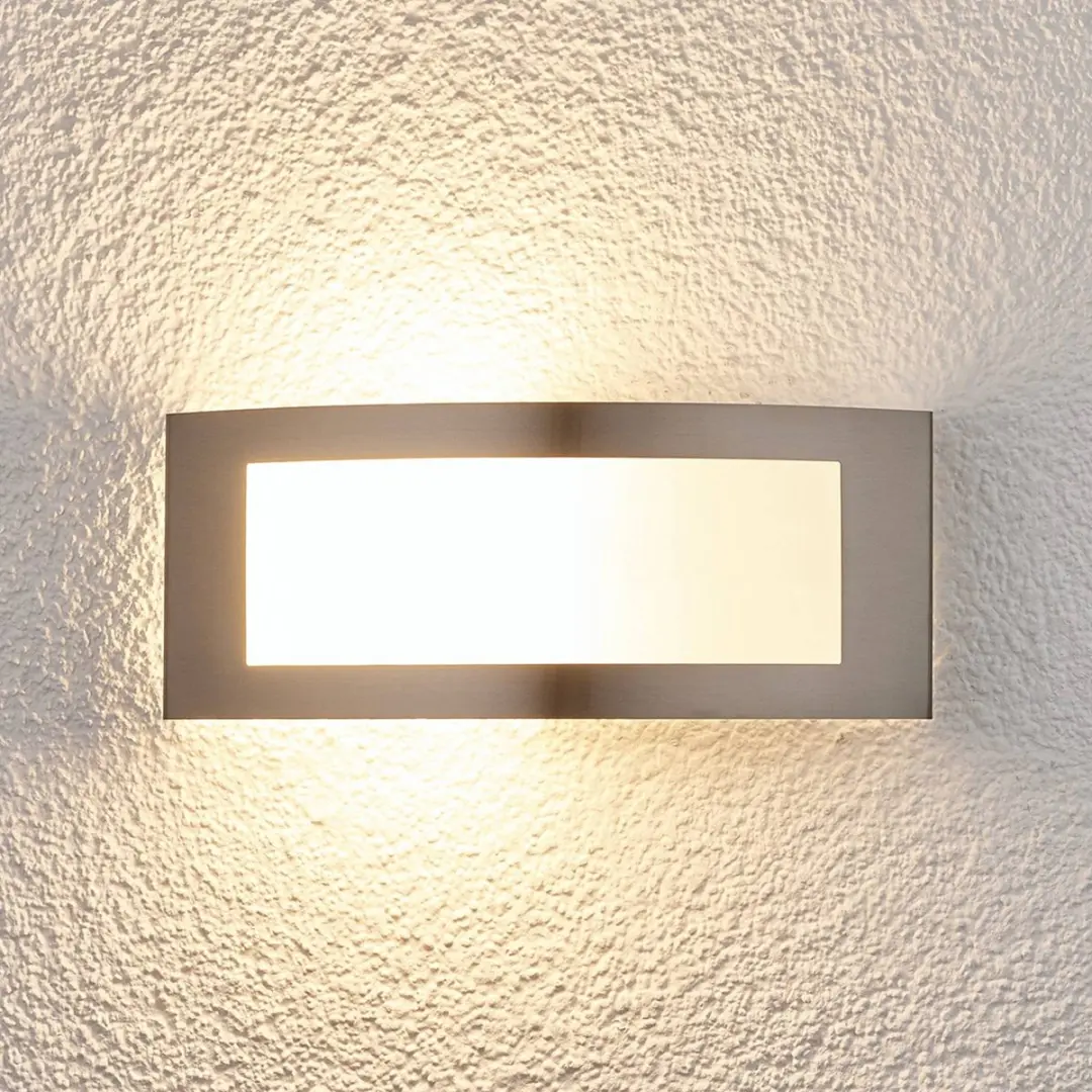 Lindby Wandlamp Buiten Roestvrij Staal 1 Licht E27 - IP44