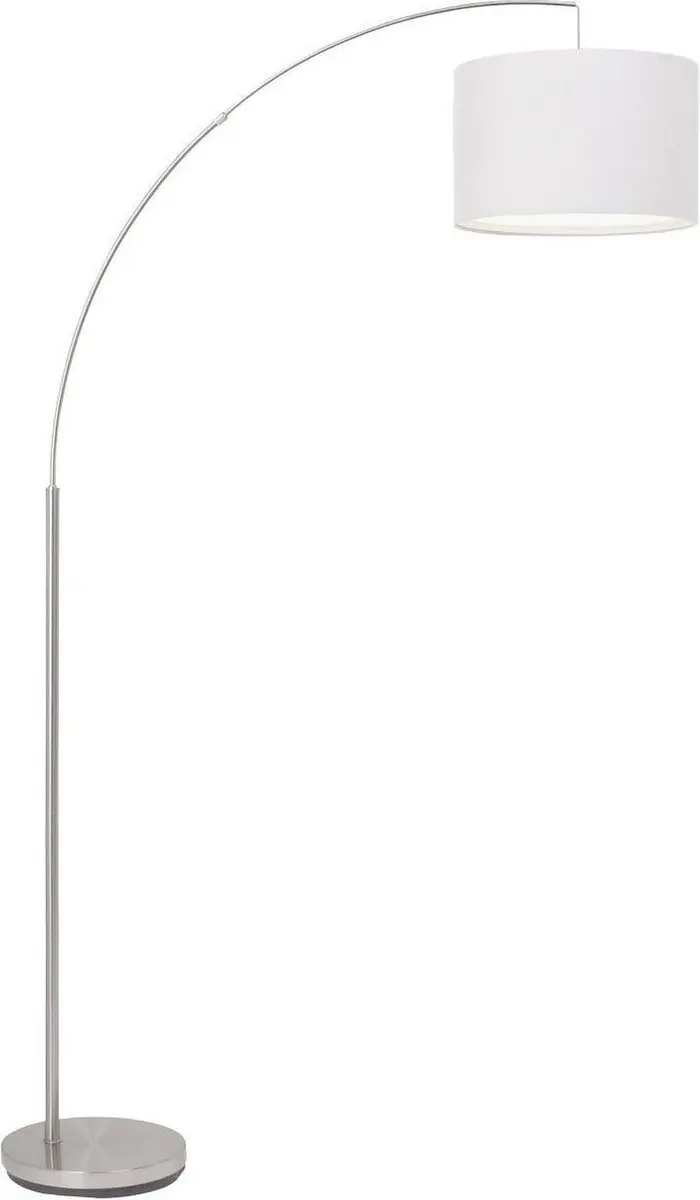 Brilliant Clarie Booglamp - Chroom/Wit - Ø36cm