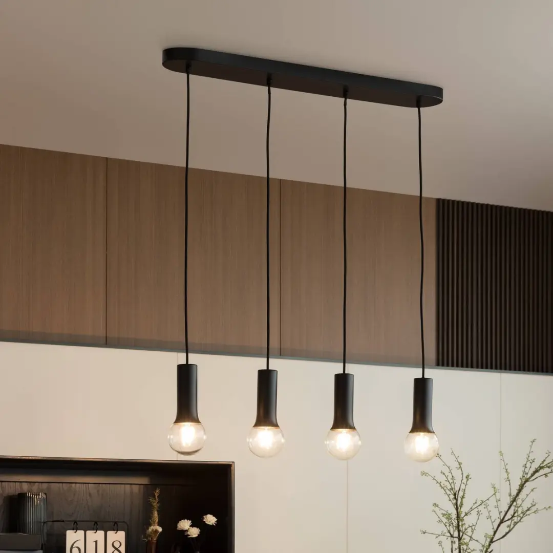 Lindby Hanglamp 4-Lichts IJzer - Zwart