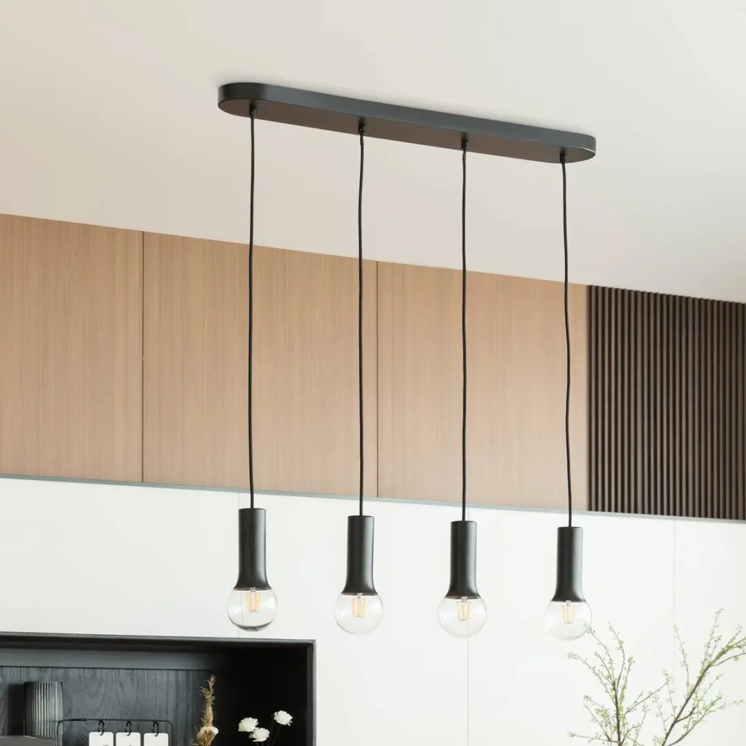 Lindby Hanglamp 4-Lichts IJzer - Zwart