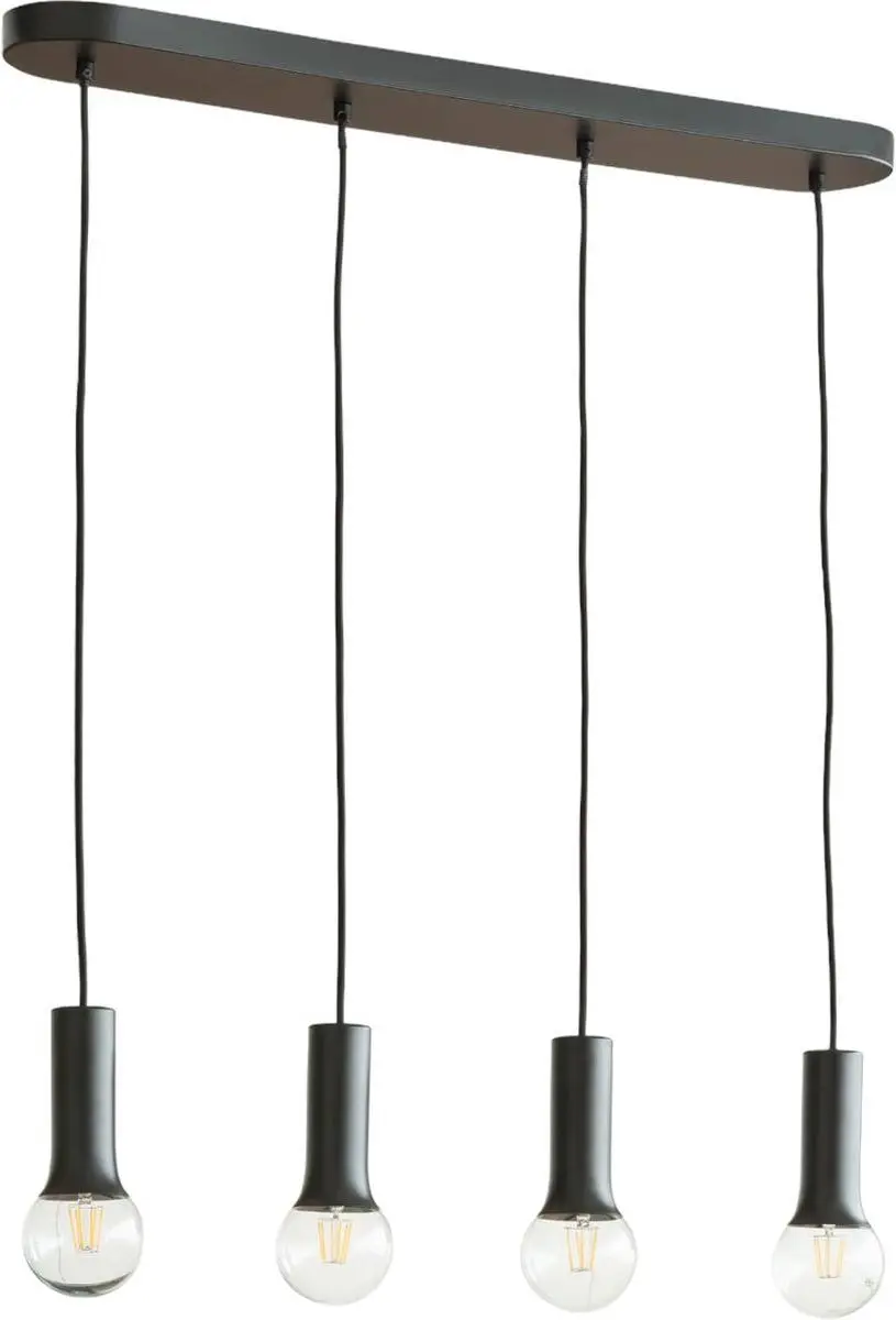 Lindby Hanglamp 4-Lichts IJzer - Zwart