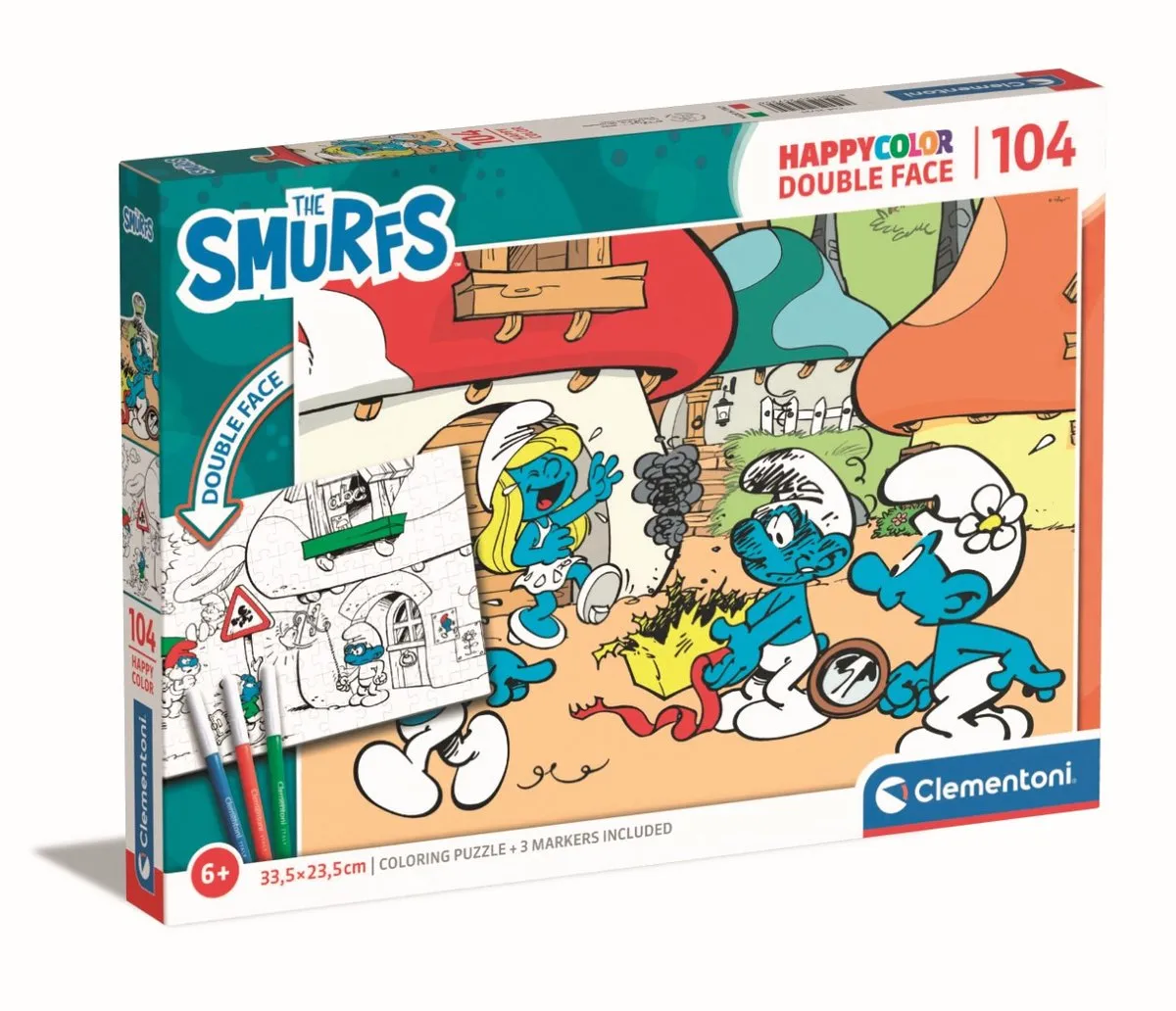 Clementoni Smurfen Puzzel 104 Stuks