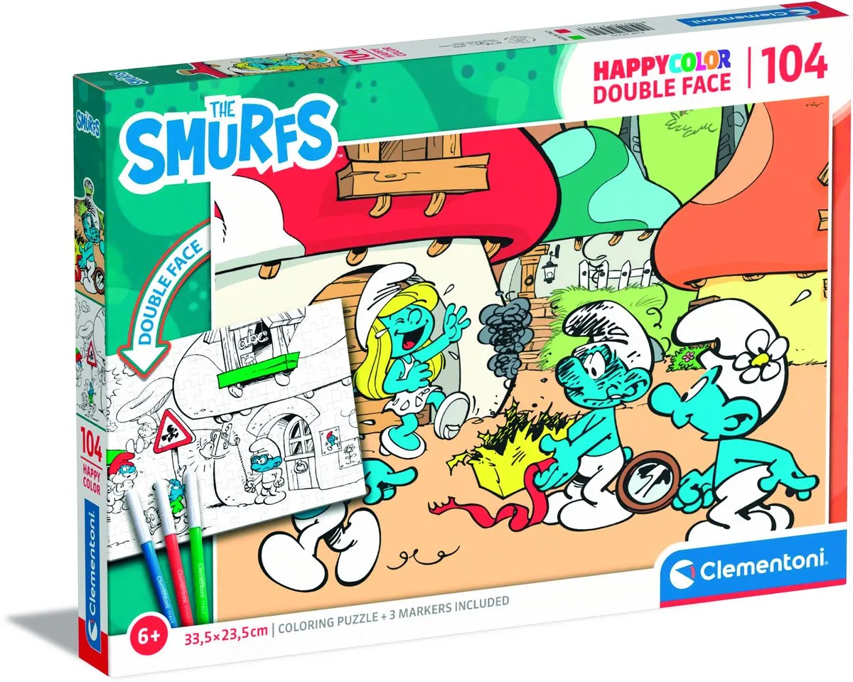 Clementoni Smurfen Puzzel 104 Stuks