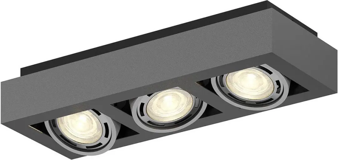ARCCHIO Plafondlamp 3xGU10 20W - Donkergrijs