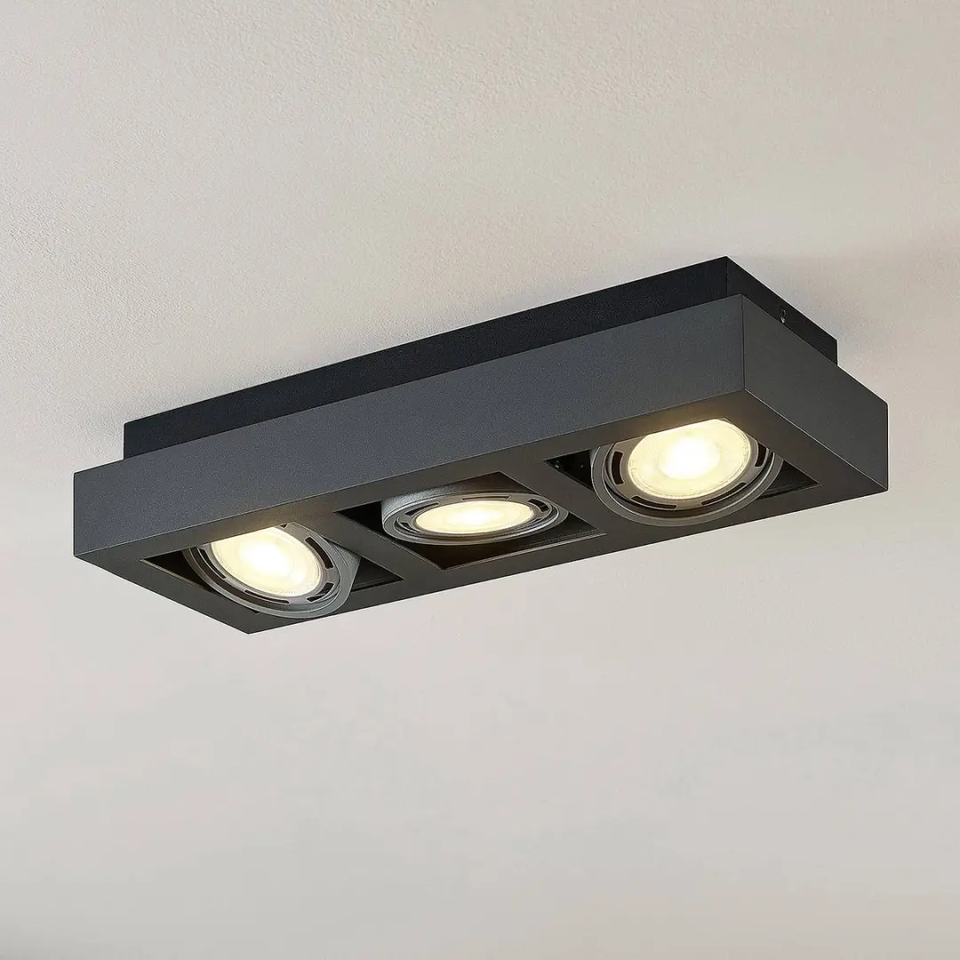 ARCCHIO Plafondlamp 3xGU10 20W - Donkergrijs