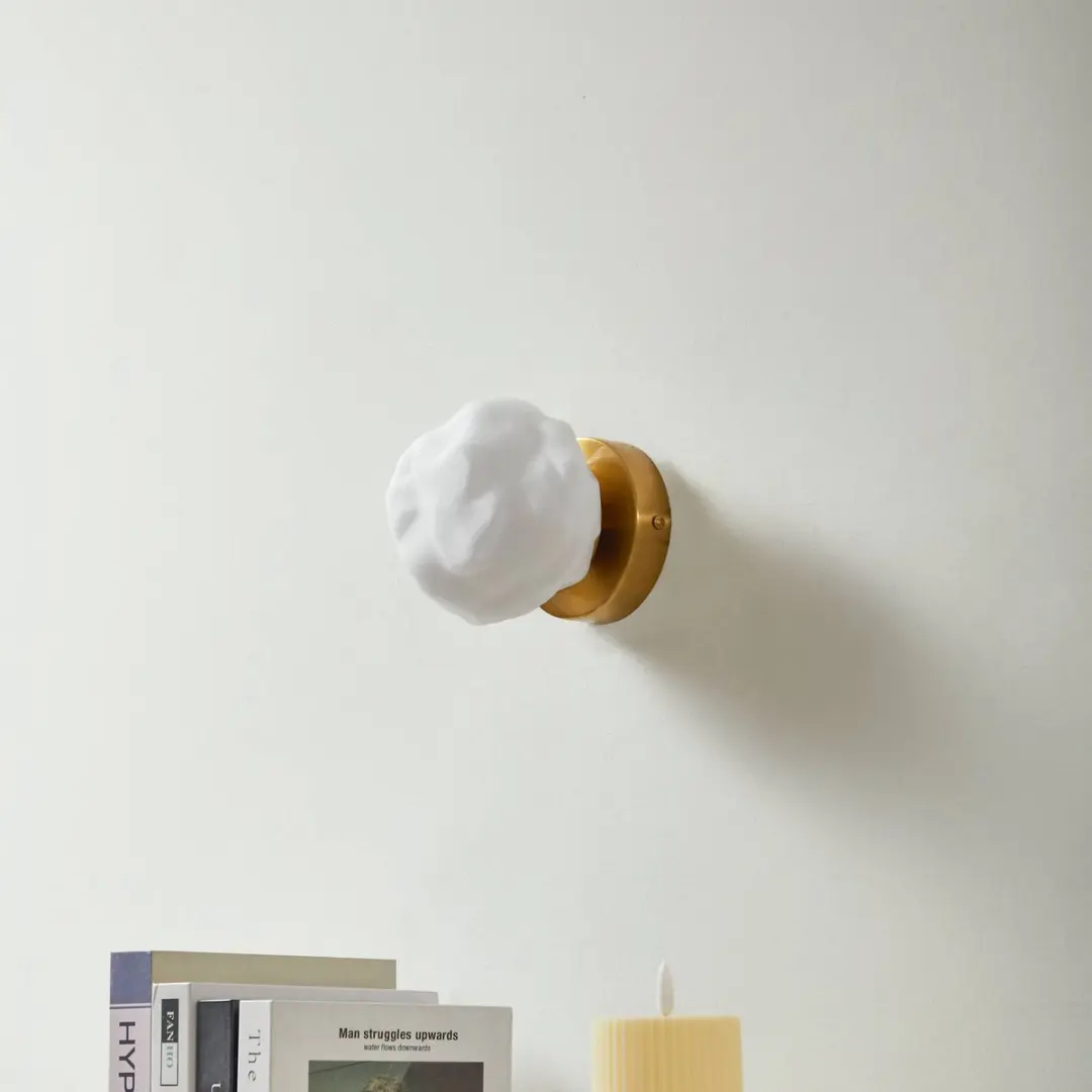 Lindby Wandlamp Glas 15.5cm - G9 - Wit/Messing