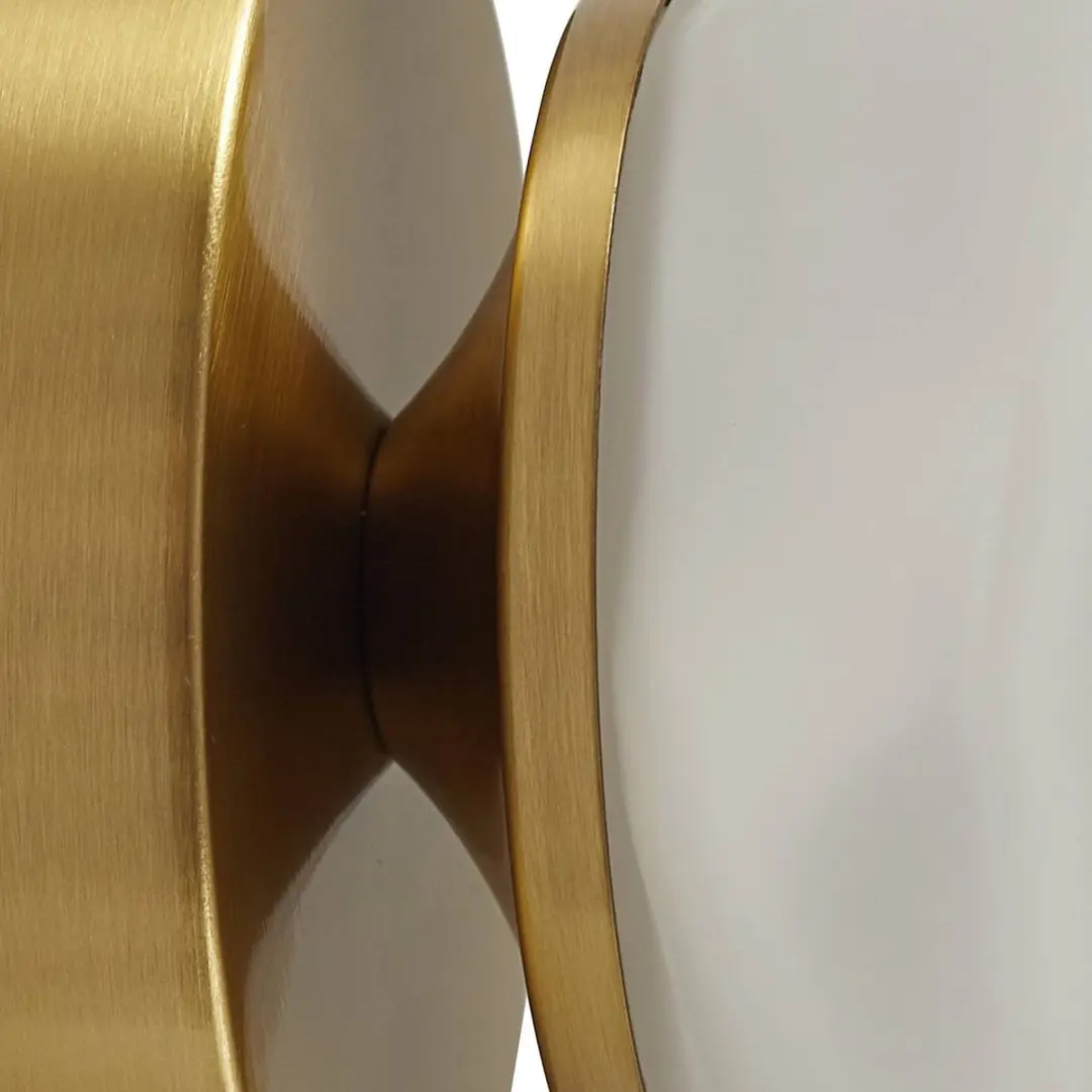 Lindby Wandlamp Glas 15.5cm - G9 - Wit/Messing