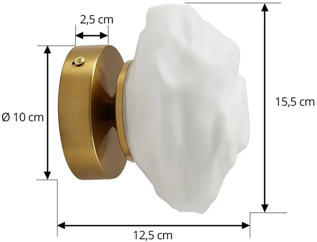 Lindby Wandlamp Glas 15.5cm