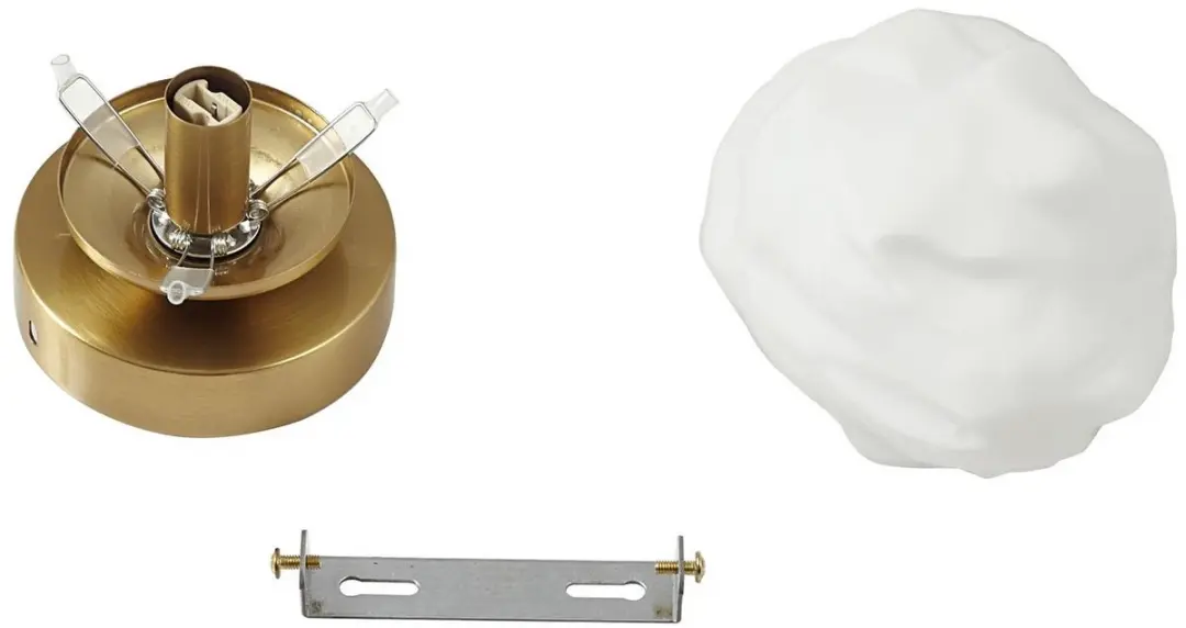 Lindby Wandlamp Glas 15.5cm - G9 - Wit/Messing
