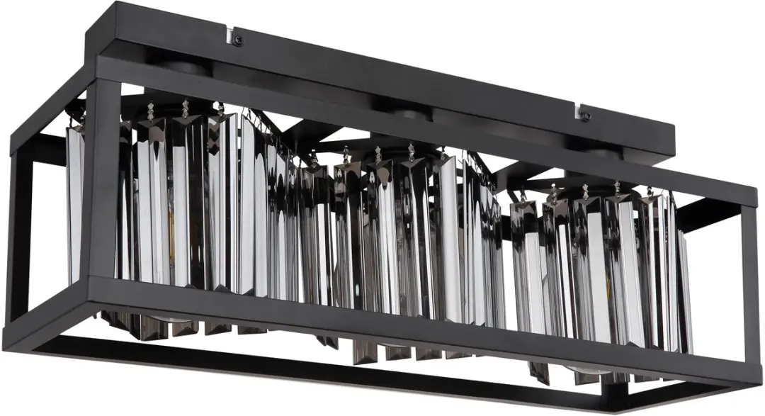 Globo Mathilde Plafondlamp 3x E27 - 17cm Zwart - afbeelding 6 van 6