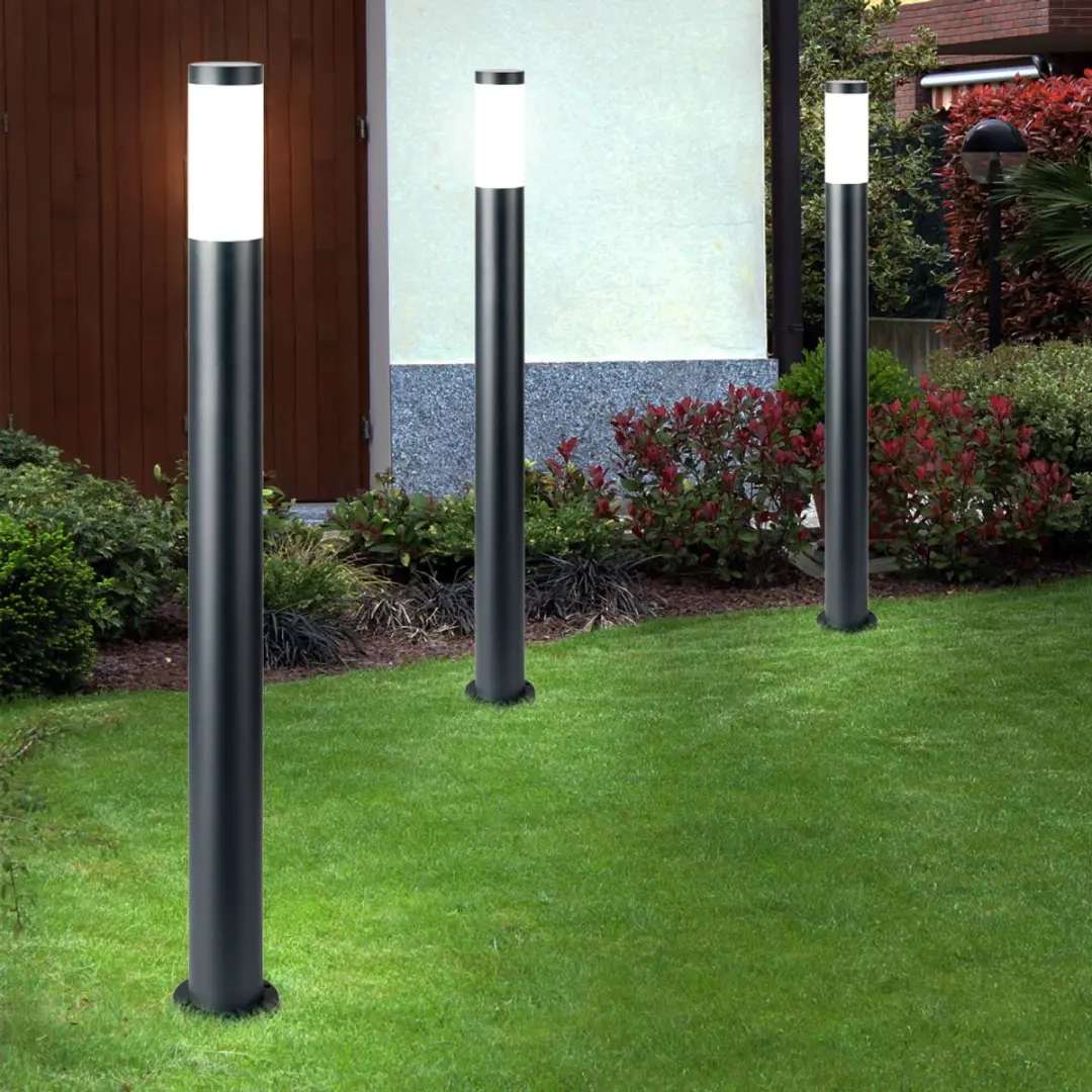 Globo Buiten Staande Lampen Roestvrijstalen Zuilen - Antraciet