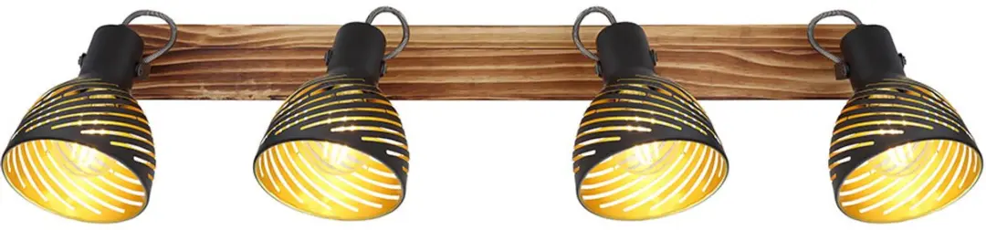 Globo Plafondlamp Bruin - 4x E27 Spots 80x12,5x25cm