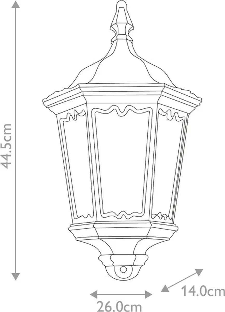 Elstead Lighting Medstead LED Buitenlamp E27 60W - IP44 - Dimbaar - Zwart