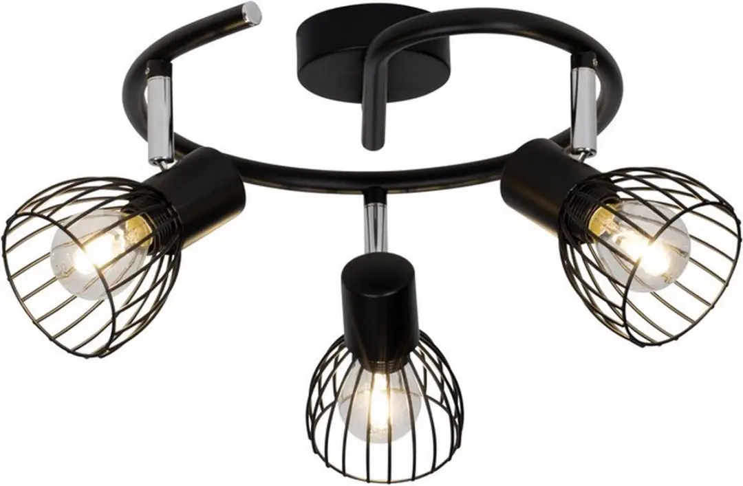 Brilliant Blacky Plafondspot - 4 Lichtpunten - Zwart