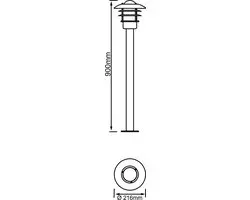 Brilliant Terrence Buitenlamp 60W - Ø22cm - Chroom