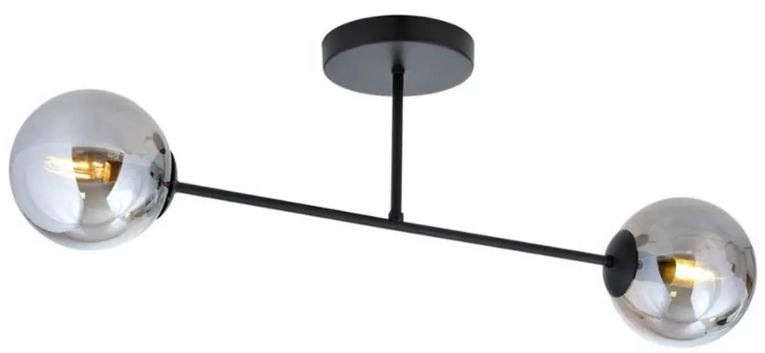 Euluna Plafondlamp 2 Lichtpunten - Zwart/Grafiet - afbeelding 6 van 6