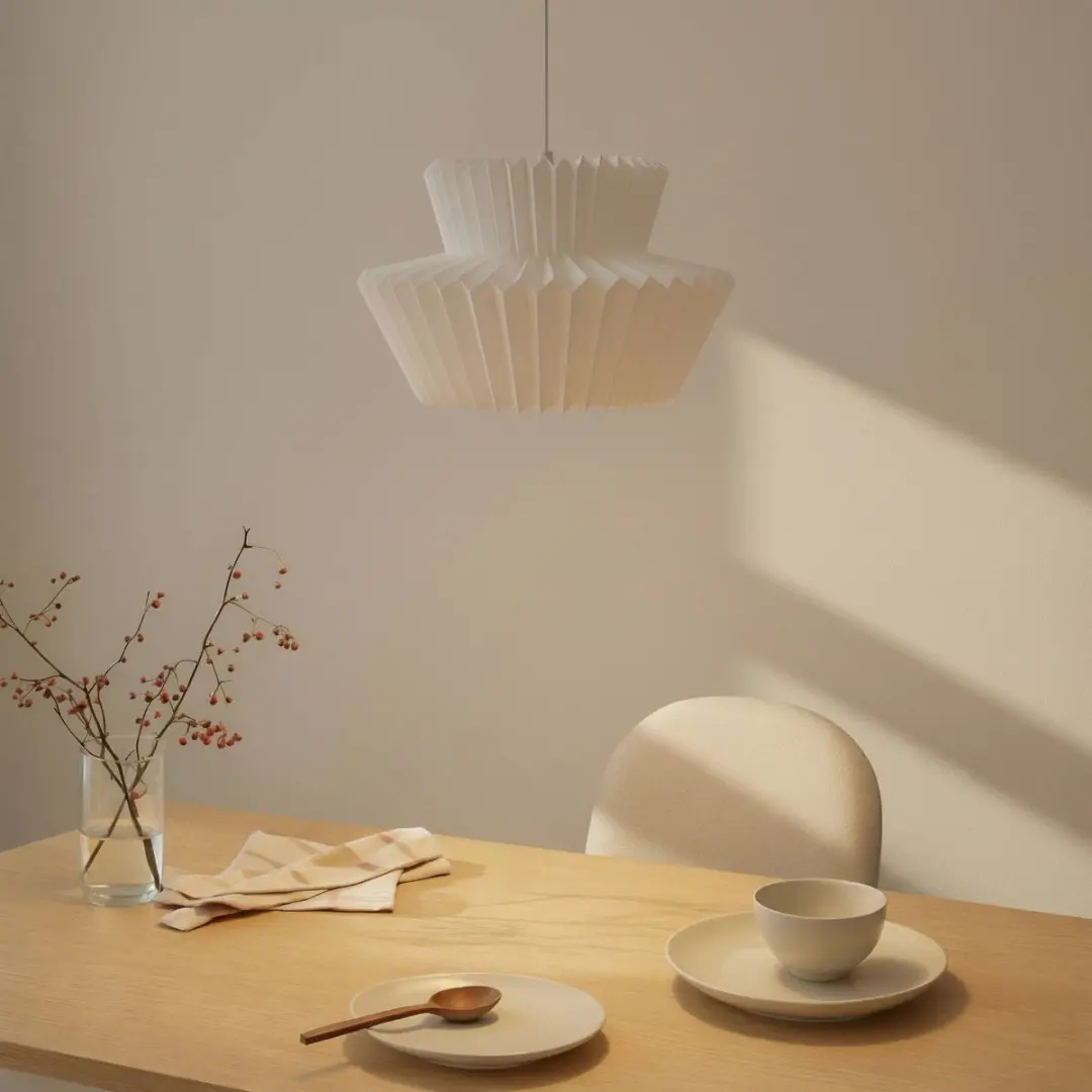 Lindby Hanglamp Papier 1 Licht E27 - 25 cm - Ø45cm - Wit