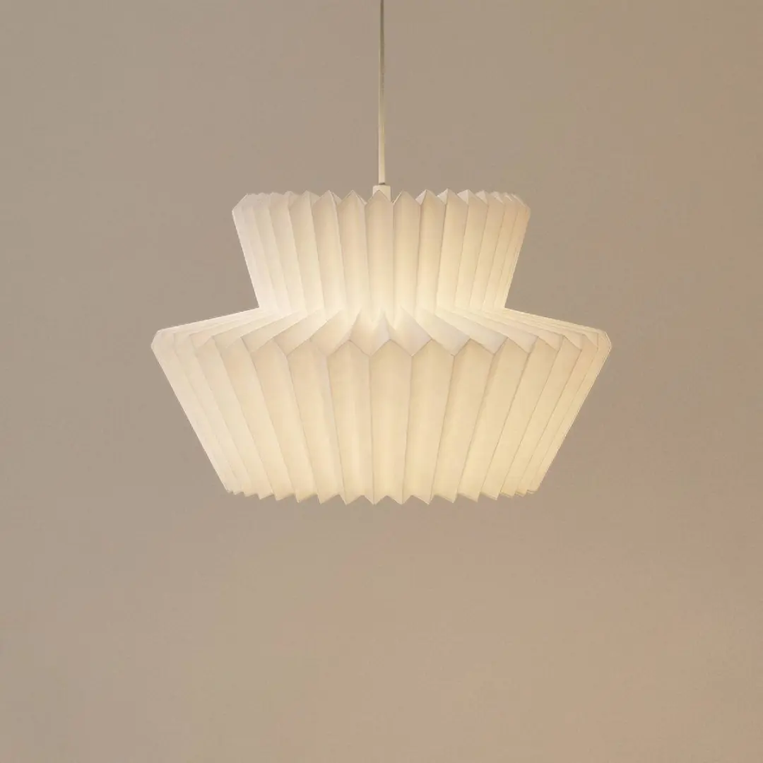 Lindby Hanglamp Papier 1 Licht E27 - 25 cm - Ø45cm - Wit