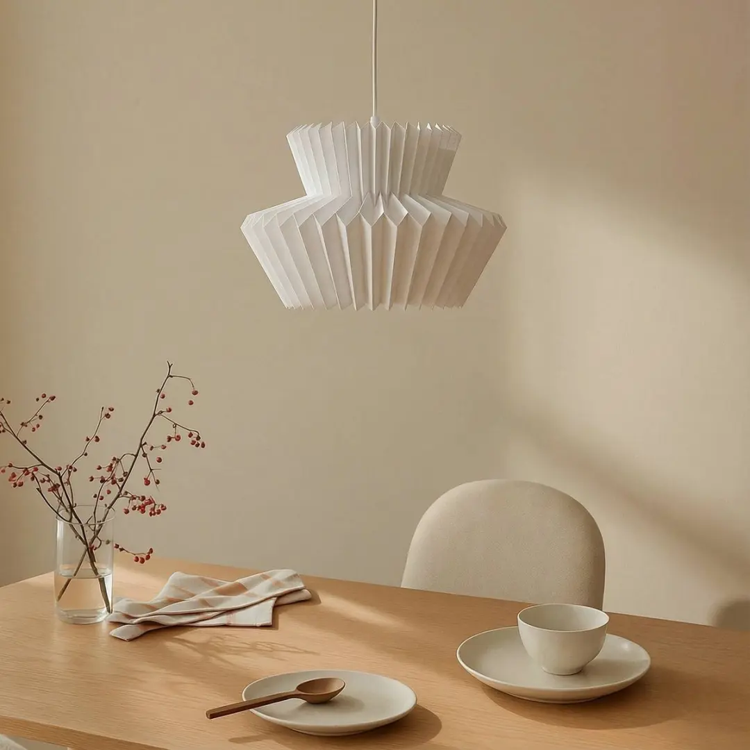 Lindby Hanglamp Papier 1 Licht E27 - 25 cm - Ø45cm - Wit