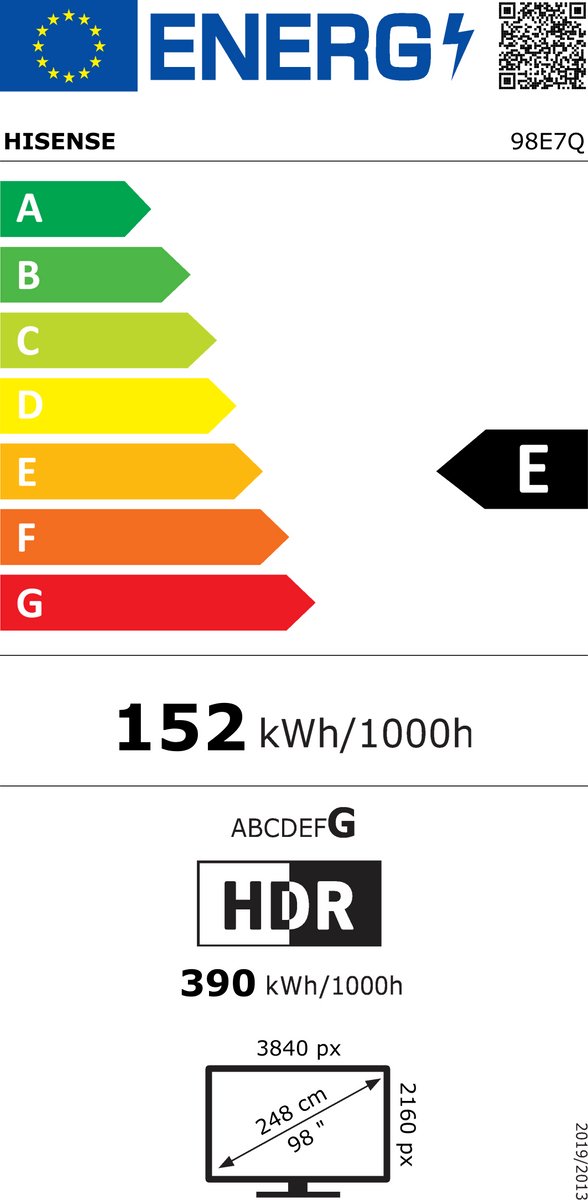 Hisense 98E7Q - 98 inch - 4K QLED - 2025