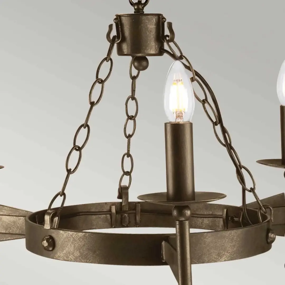 Elstead LED Kroonluchter 3x E14 60W - Old Bronze