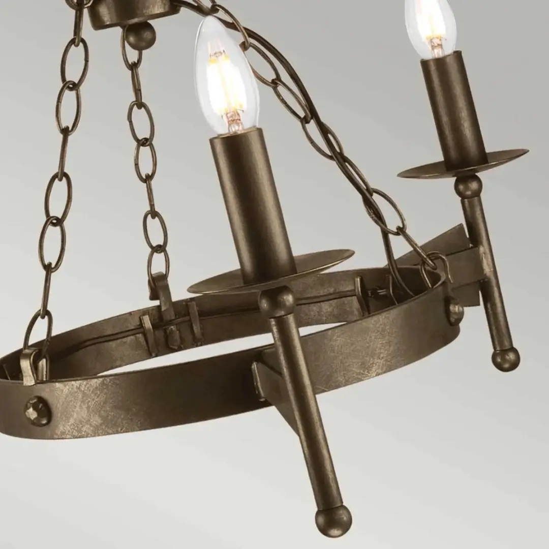 Elstead LED Kroonluchter 3x E14 60W - Old Bronze