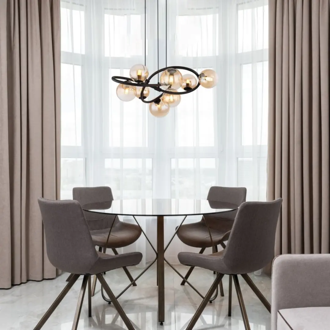 Globo Tuberius Hanglamp - 8x G9 - Ø65cm - Messingzwart - afbeelding 6 van 6