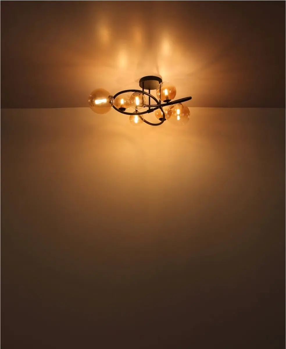 Globo Tuberius Hanglamp - 8x G9 - Ø65cm - Messingzwart