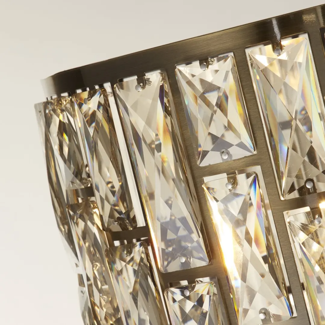 Searchlight Bijou Vloerlamp Kristal Messing