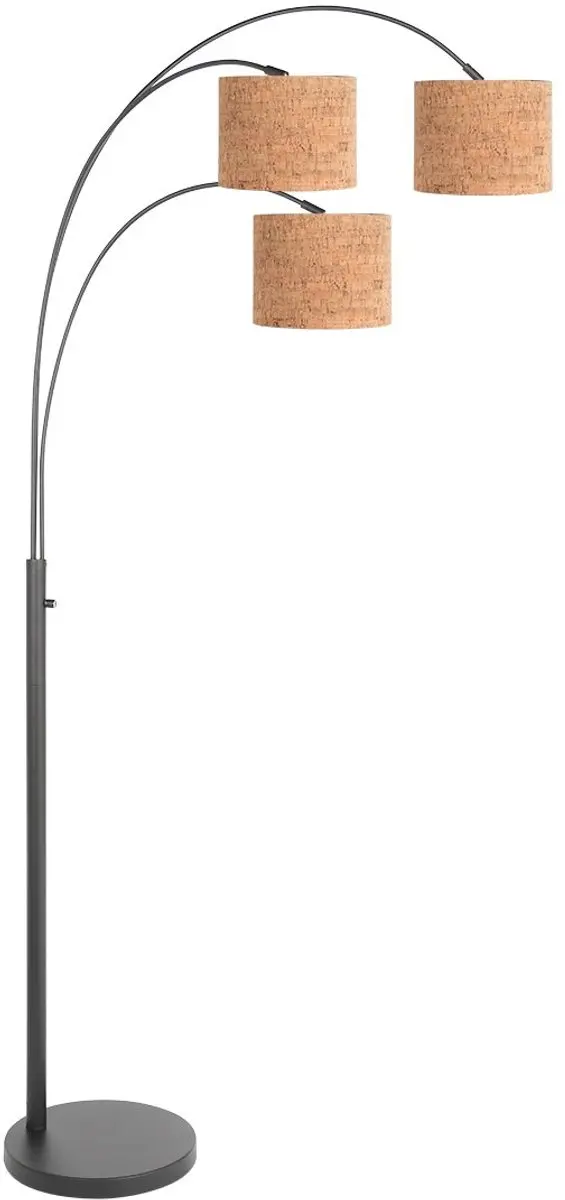 Steinhauer Sparkled Light Vloerlamp - 3x40W - Zwart