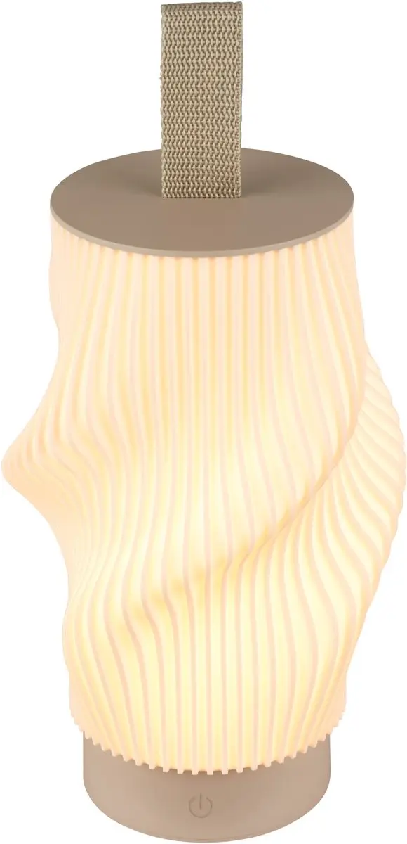 Briloner Tubi Oplaadbare Tafellamp - Ø14cm - Beige