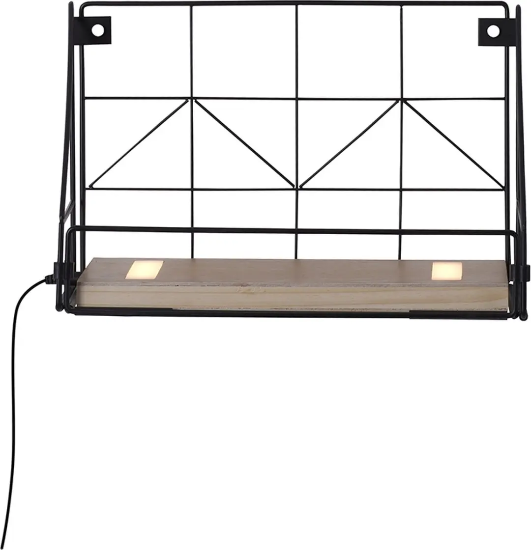 Paul Neuhaus LED Wandlamp 30cm - 2 Lichtpunten - Bruin/Zwart - afbeelding 6 van 6