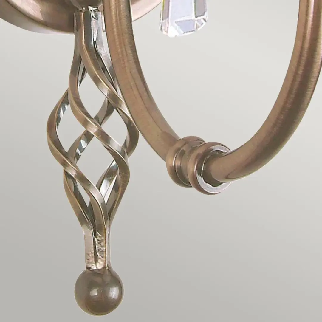 Elstead LED Wandlamp Aegean E14 - 60W - Aged Brass - afbeelding 6 van 6